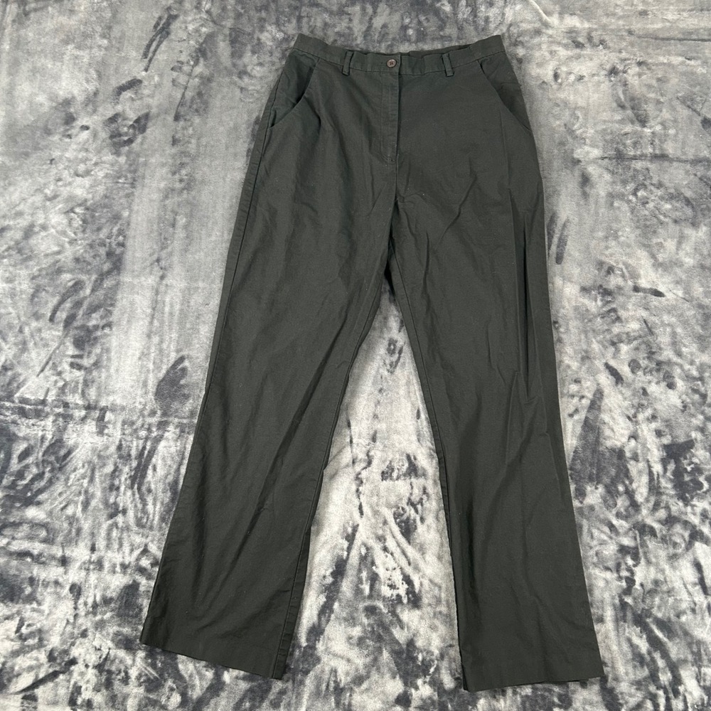 J. Khaki Stretch Pants Womens 8 Black Straight Leg Cotton Blend Chino